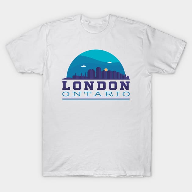 London, Ontario, Canada Skyline T-Shirt by Mytogblog`s Merch